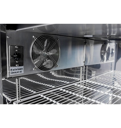 Saba Corpusa SSP-67-9 Pizza Prep Table – Stainless Steel, 16.9 Cu. Ft., Analog Temperature Control, Self-Closing Door
