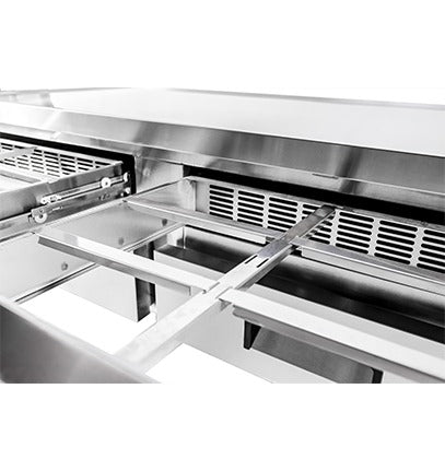 Saba SCB-72 Four Drawer Chef Base Refrigerator – 47 Cu.Ft Commercial Stainless Steel Unit