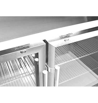 Saba SBB-24-48GSS Glass Door Back Bar Cooler – 48" Stainless Steel Refrigerated Display Cooler with Digital Temperature Control