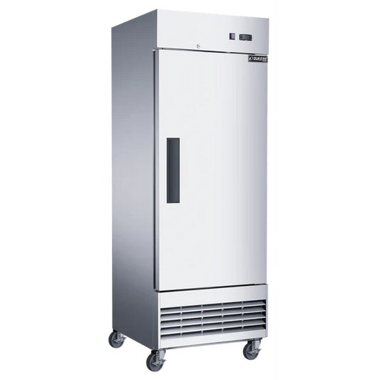 Dukers D28ER Compact Single Door Commercial Refrigerator in Stainless Steel