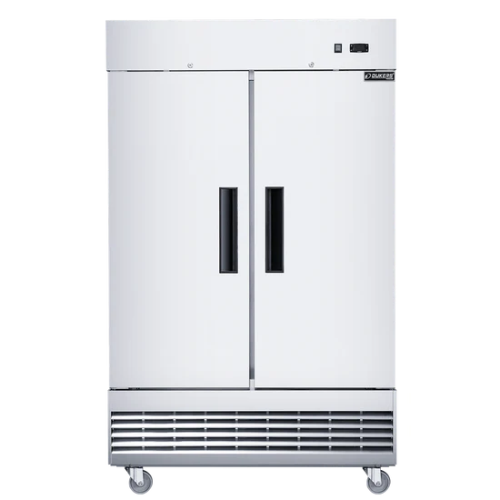 Dukers D47ER Compact 2-Door Commercial Refrigerator in Stainless Steel