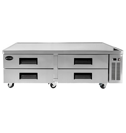 Saba SCB-72 Four Drawer Chef Base Refrigerator – 47 Cu.Ft Commercial Stainless Steel Unit