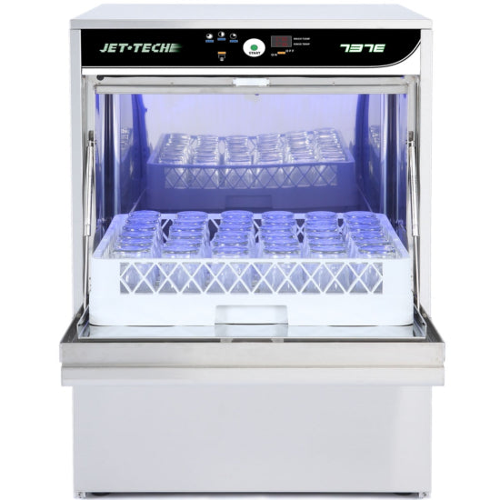 Jet Tech 737-E 24" Undercounter High Temperature Pull Door Cup and Glass Dishwasher, 30 racks/hr