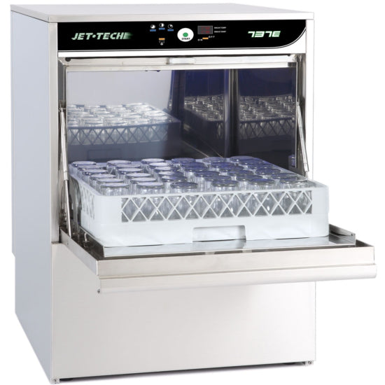 Jet Tech 737-E 24" Undercounter High Temperature Pull Door Cup and Glass Dishwasher, 30 racks/hr