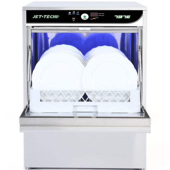 Jet Tech 737-E 24" Undercounter High Temperature Pull Door Cup and Glass Dishwasher, 30 racks/hr