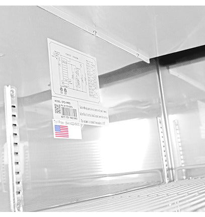 Saba Corpusa ST-23FG 1-Door Glass Door Reach-In Freezer – Stainless Steel, 23 Cu. Ft., Digital Temperature Control, Heavy Duty Casters