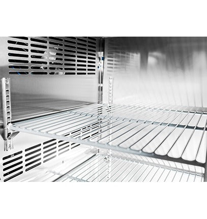 Saba SBB-24-48GSS Glass Door Back Bar Cooler – 48" Stainless Steel Refrigerated Display Cooler with Digital Temperature Control