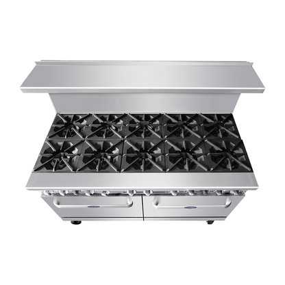 Atosa AGR-10B — 60″ Gas Range with Ten (10) Open Burners
