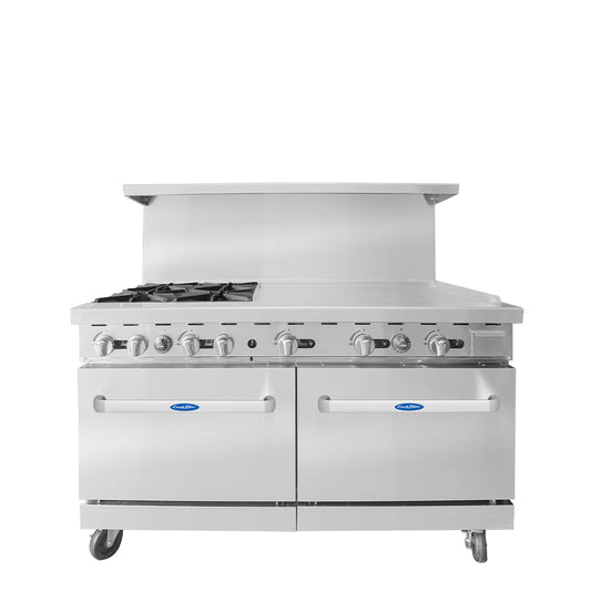 Atosa AGR-4B36GR — 60″ Gas Range with Four (4) Open Burners &#038; 36″ Griddle