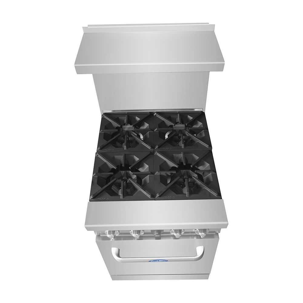 Atosa AGR-4B — 24″ Gas Range with Four (4) Open Burners