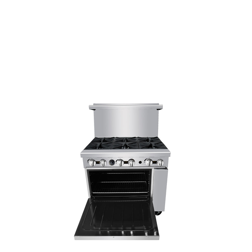 Atosa AGR-6B — 36″ Gas Range with Six (6) Open Burners