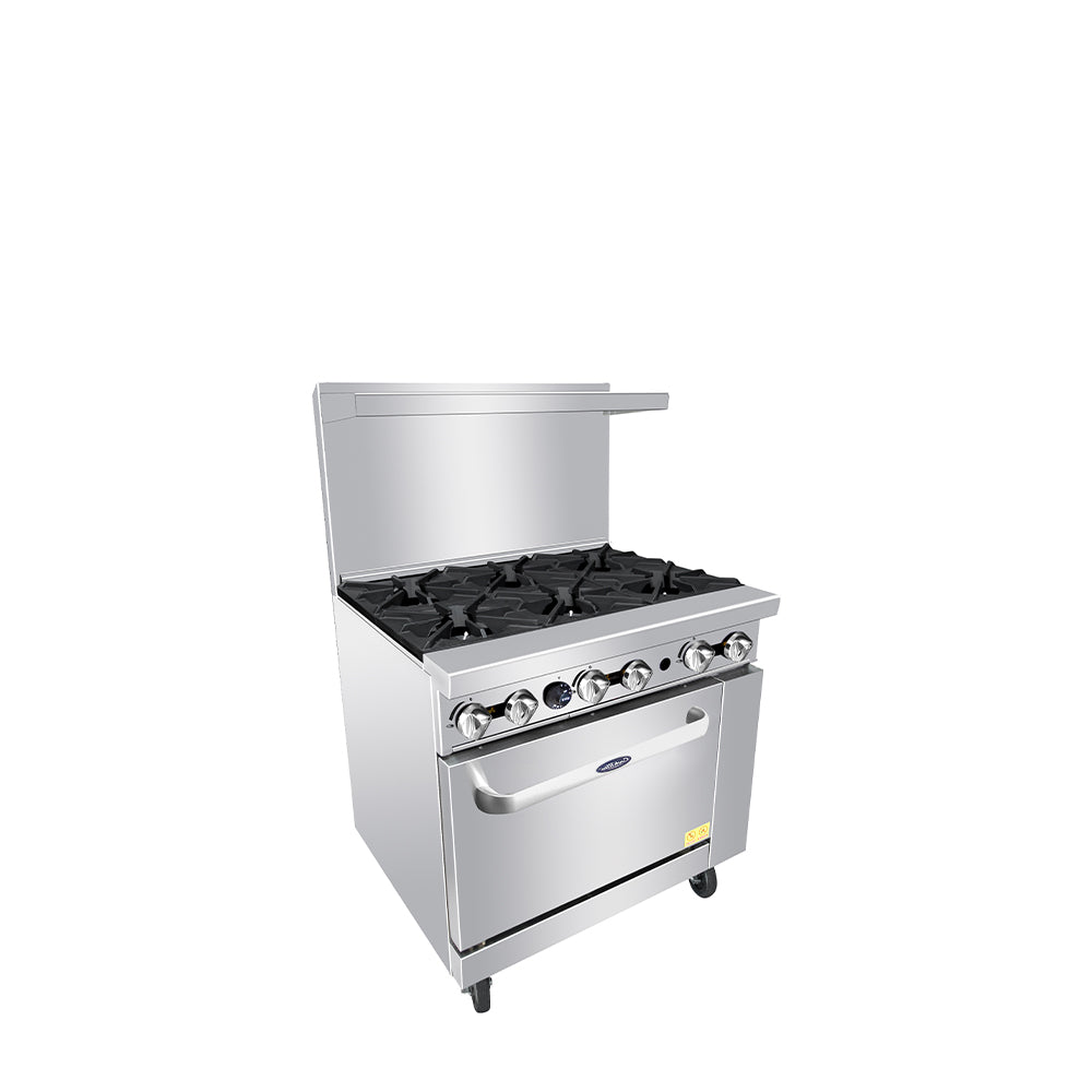 Atosa AGR-6B — 36″ Gas Range with Six (6) Open Burners