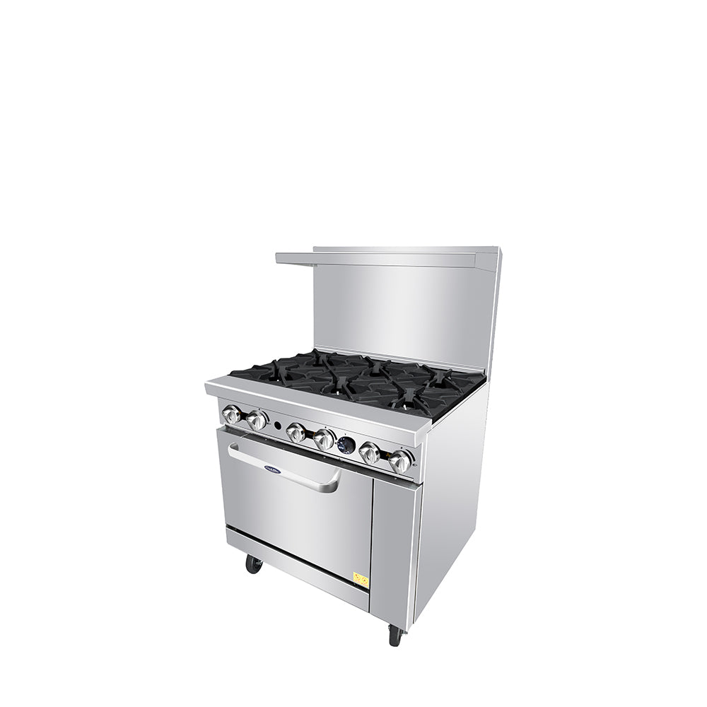 Atosa AGR-6B — 36″ Gas Range with Six (6) Open Burners