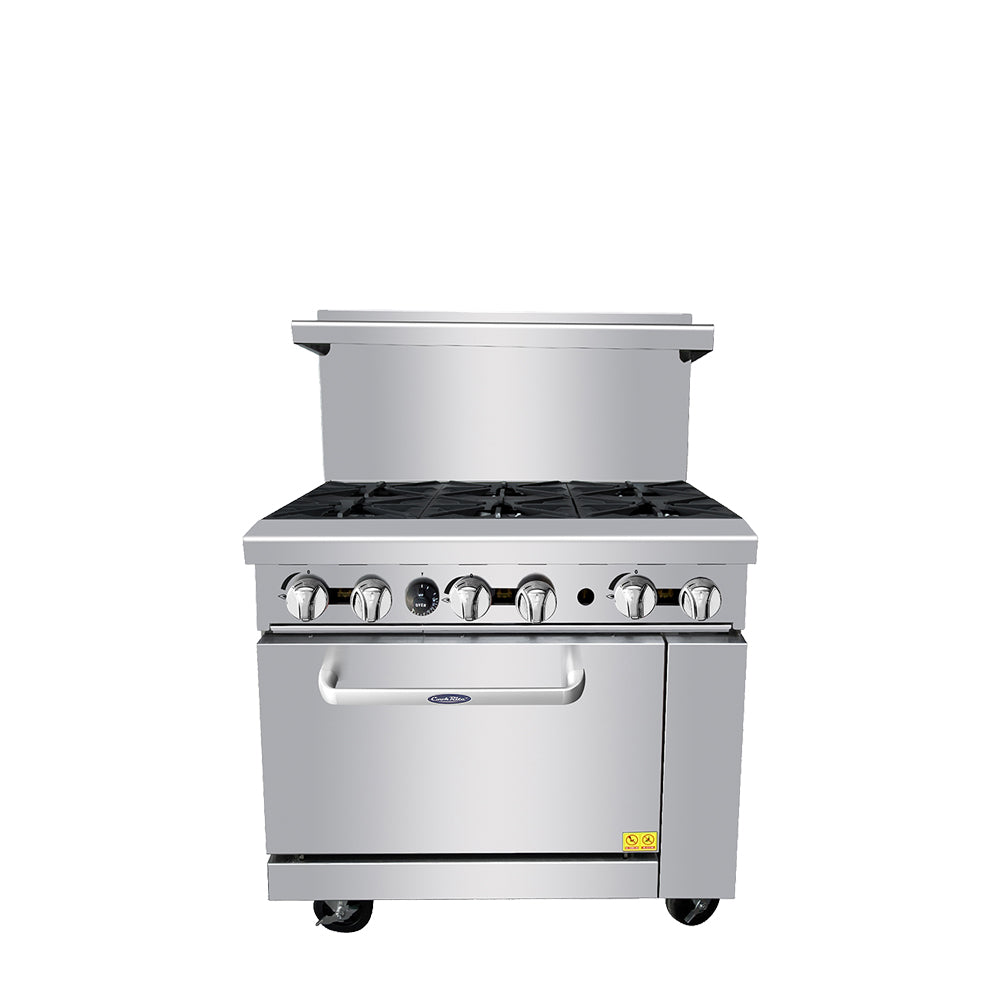 Atosa AGR-6B — 36″ Gas Range with Six (6) Open Burners