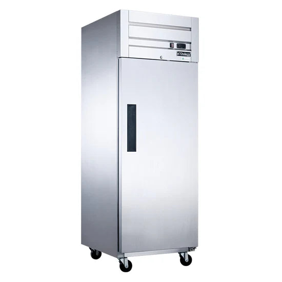 Dukers D28AF Commercial Single Door Top Mount Freezer in Stainless Steel