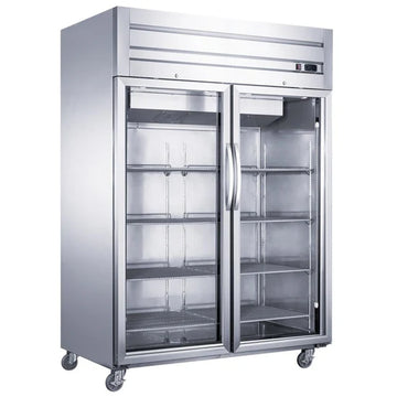 Dukers D55AR-GS2 Top Mount Glass 2-Door Commercial Reach-in Refrigerator