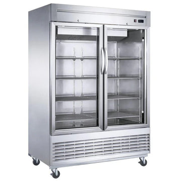 Dukers D55R-GS2 Bottom Mount Glass 2-Door Commercial Reach-in Refrigerator