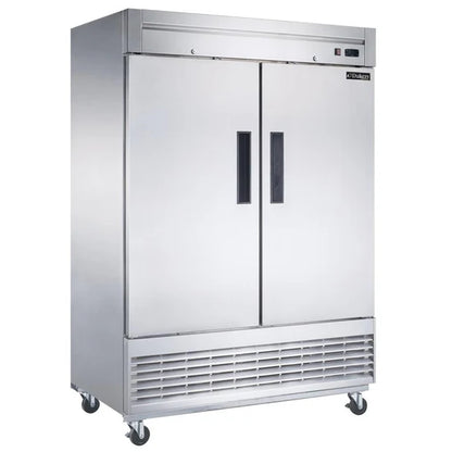 Dukers D55R 2-Door Commercial Refrigerator in Stainless Steel