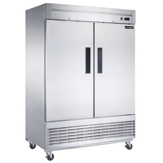 Dukers D55F 2-Door Commercial Freezer in Stainless Steel