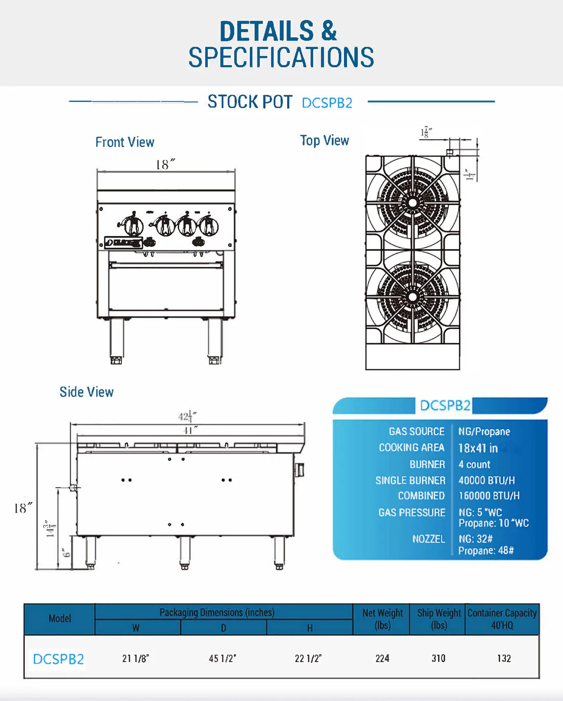 Dukers DCSPB2 Stock Pot Range
