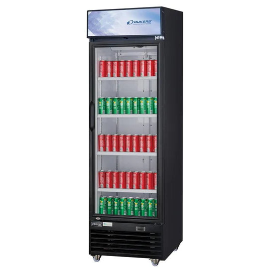 Dukers DSM-15R Commercial Single Glass Swing Door Merchandiser Refrigerator