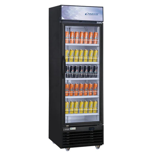 Dukers DSM-12R Commercial Single Glass Swing Door Merchandiser Refrigerator