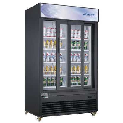 Dukers DSM-32SR Commercial Glass Sliding 2-Door Merchandiser Refrigerator
