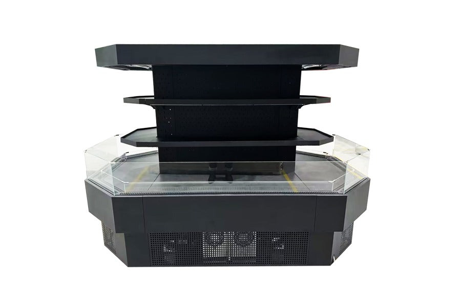 Hydra-Kool HKMI-80-5 Dual-Temperature Display Case – Cooler & Freezer, 80", Self-Contained, LED