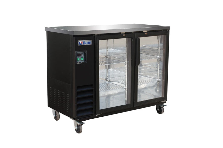 IKON IBB49-2G-24SD Refrigerated Back Bar Storage Cabinet – Sliding Glass Doors, 2-Section