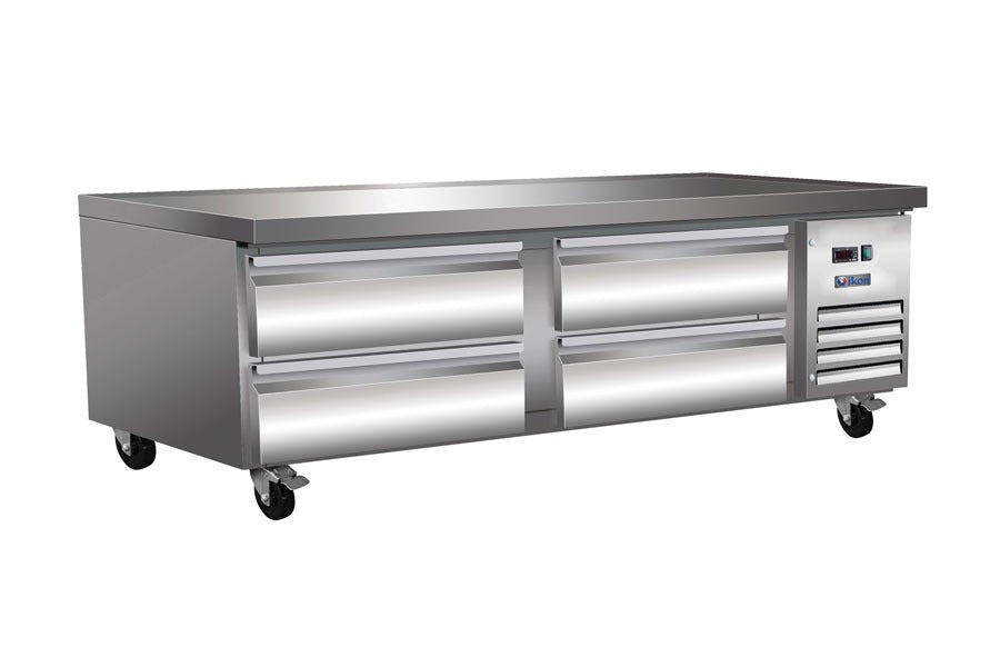 IKON ICBR-74 Refrigerated Cold Base – Stainless Steel, 4" Casters