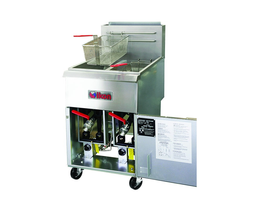 IKON Gas Fryer IGF-40/40 – 4-Tube, 2 Split Tanks, Stainless Steel Fry Tank, NG/LP