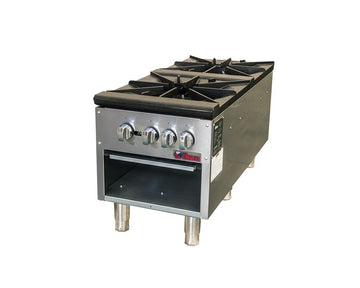 IKON ISP-18-2 Stock Pot Range – Double Burner, 160,000 BTU