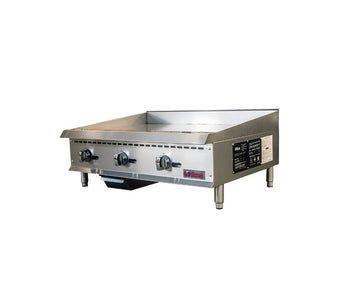 IKON IMG-36 Manual Control Griddle – 36” Width, 30,000 BTU, Stainless Steel, NG/LP Gas