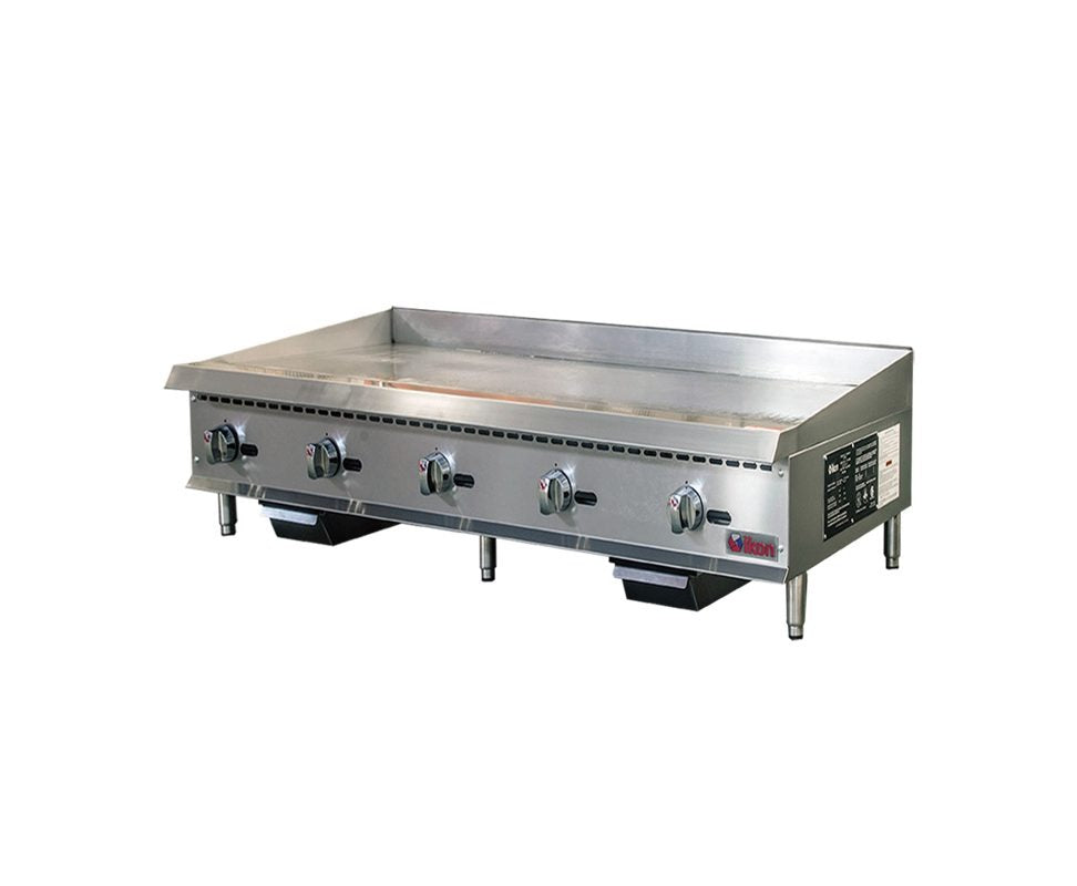 IKON ITG-60 Thermostat Control Griddle – 60” Width, 30,000 BTU Burners, 1” Steel Plate, NG/LP Gas