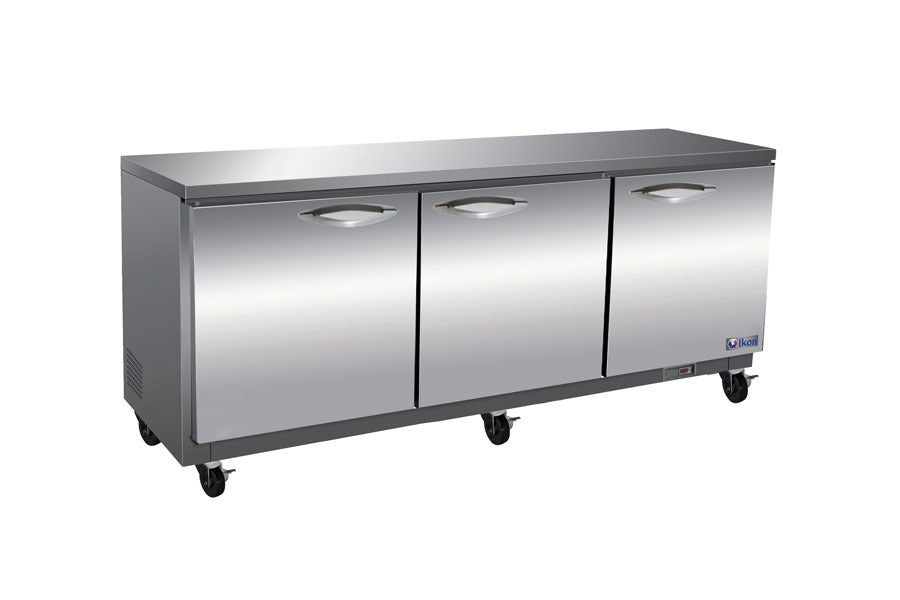 IKON IUC72F Undercounter Freezer – Stainless Steel, 2.5" Casters