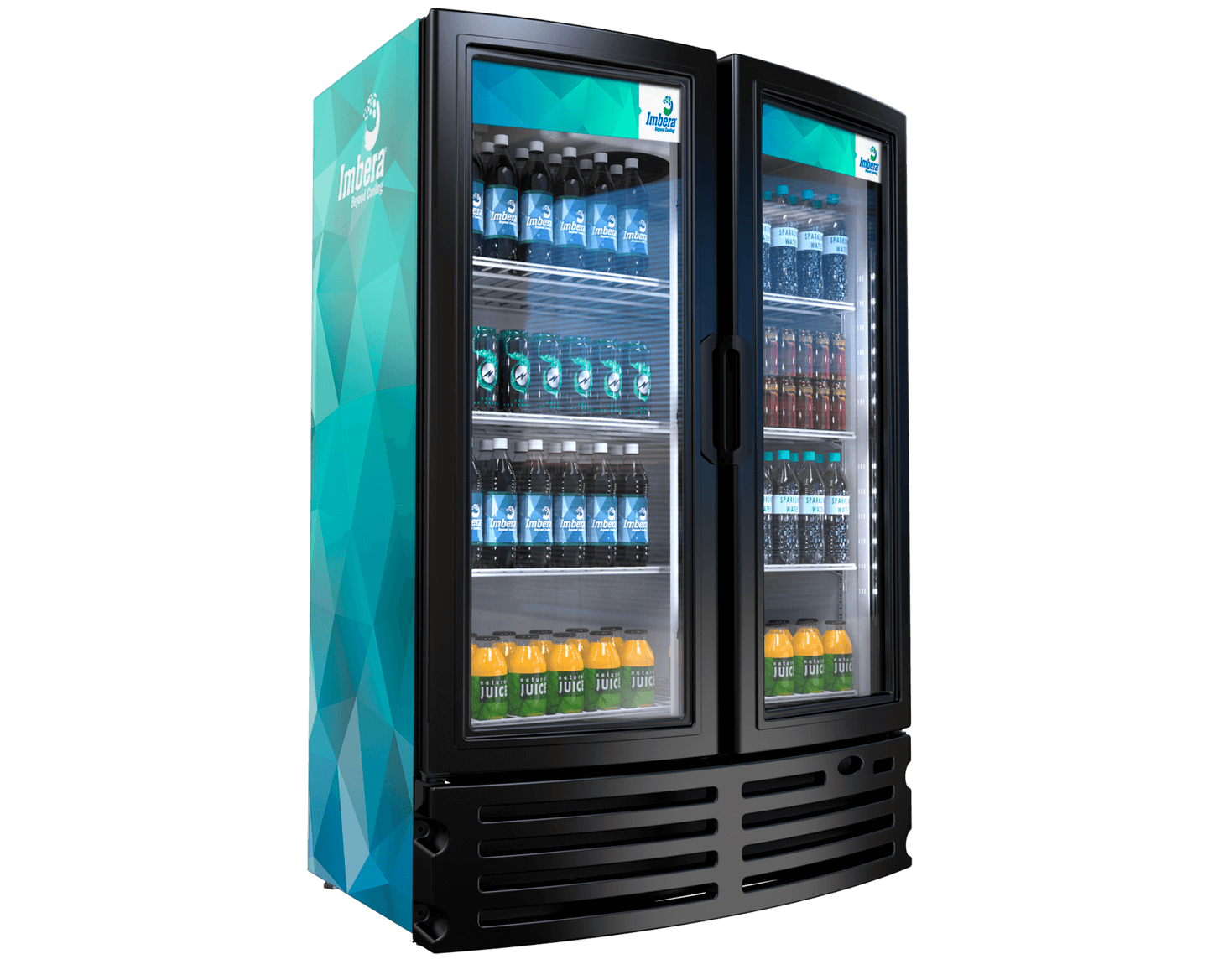 Imbera VRD21 HC BW 40 1/8" Two Section Glass Door Merchandiser - (2) Left/Right Hinge Doors, 115v