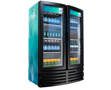 Imbera VRD21 HC BW 40 1/8" Two Section Glass Door Merchandiser - (2) Left/Right Hinge Doors, 115v