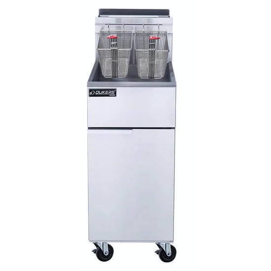 Dukers DCF3-NG Natural Gas Fryer with 3 Tube Burners
