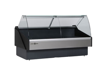 Hydra-Kool KFM-CG-100-S Fresh Meats/Deli Case – 32.54 cu. ft., Tilt-Forward Curved Glass, LED Lighting