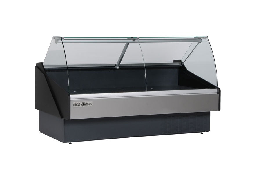 Hydra-Kool KFM-CG-100-S Fresh Meats/Deli Case – 32.54 cu. ft., Tilt-Forward Curved Glass, LED Lighting