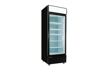 Kool-It KGM-23 Commercial Glass Door Refrigerator – Black Powder Coated Steel, LED Lighting, Auto Defrost, Digital Thermostat