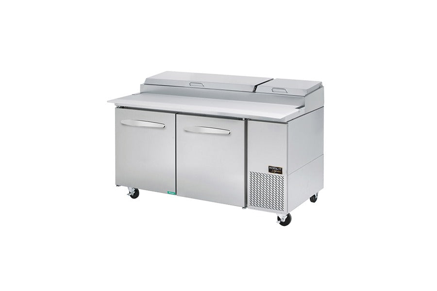 Kool-It Signature KPT-67-2 Pizza Prep Table, 67"W, 20.2 cu. ft., Stainless Steel, 2 Doors
