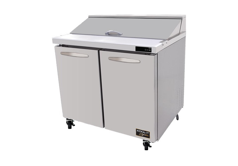 Kool-It Signature KST-36-2 Sandwich Prep Table, 36.3"W, 9.2 cu. ft., Stainless Steel, 2 Doors