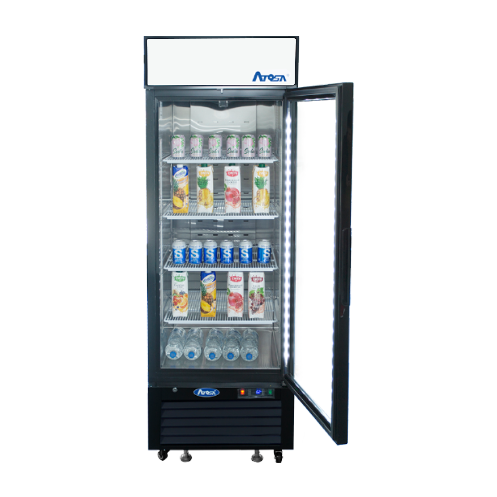 Atosa MCF8720GR — Black Cabinet One (1) Glass Door Merchandiser Freezer
