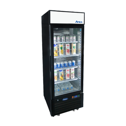 Atosa MCF8722GR — Black Cabinet One (1) Glass Door Merchandiser Cooler