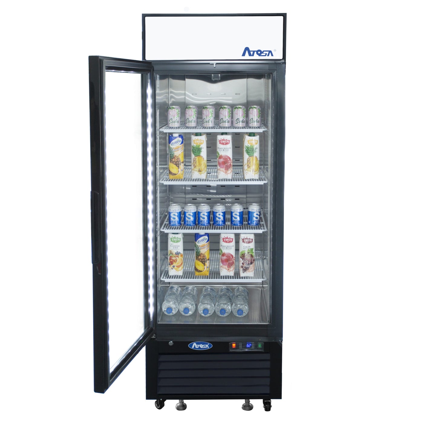 Atosa MCF8720GRL — Black Cabinet One (1) Glass Door Merchandiser Freezer