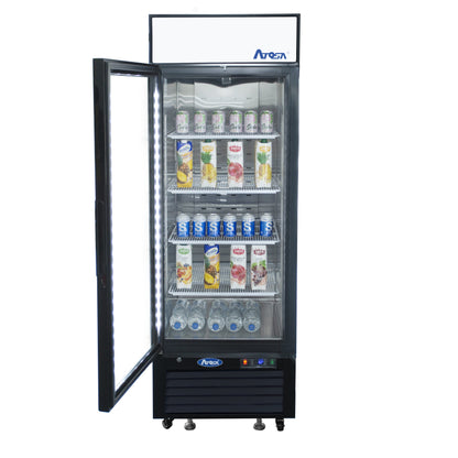 Atosa MCF8720GRL — Black Cabinet One (1) Glass Door Merchandiser Freezer