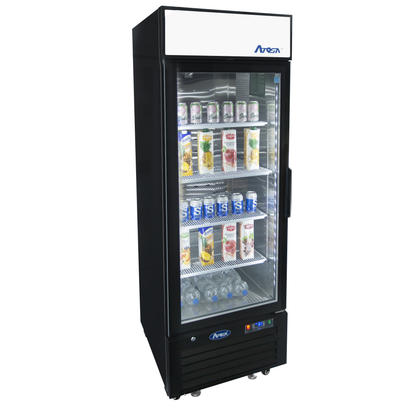 Atosa MCF8722GRL — Black Cabinet One (1) Glass Door Merchandiser Cooler
