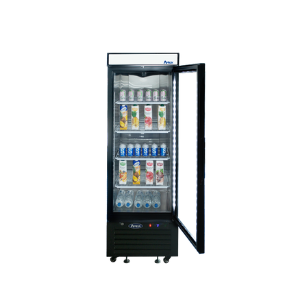 Atosa MCF8726GR — Black Cabinet One (1) Glass Door Merchandiser Cooler