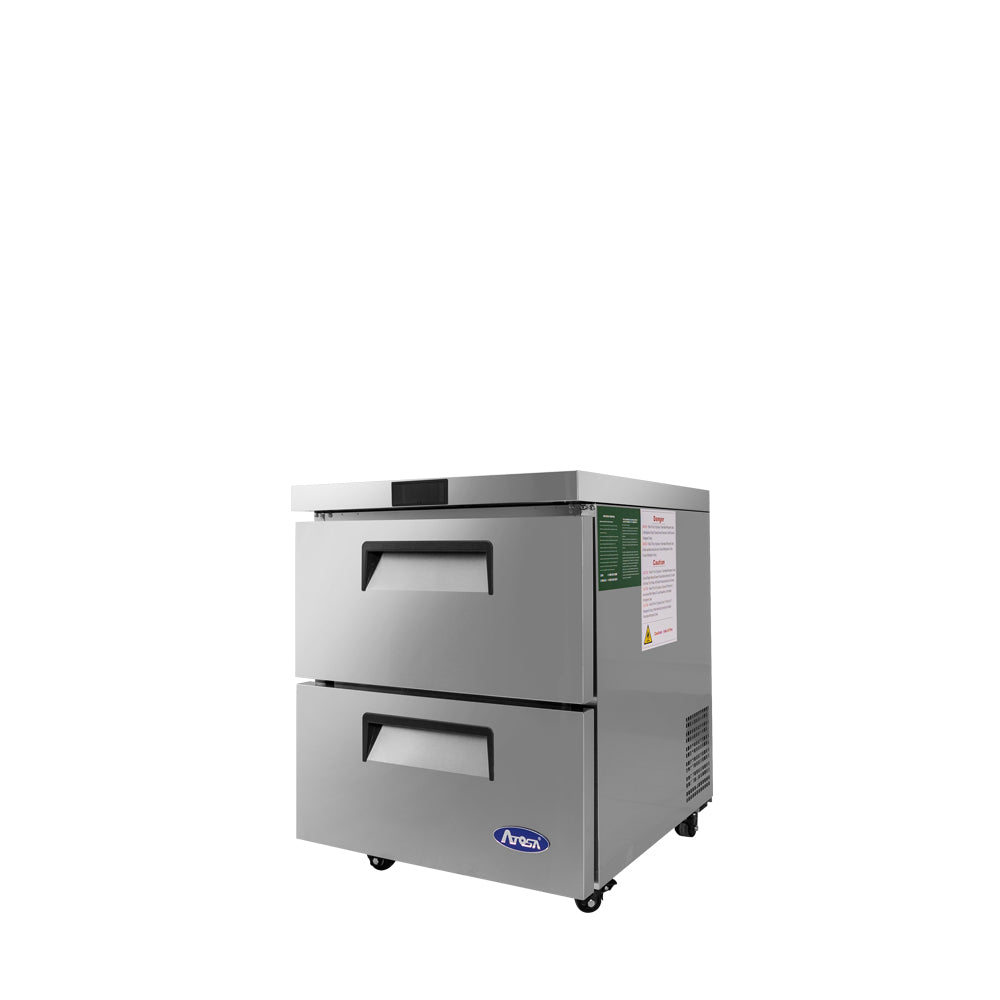Atosa MGF8415GR — 27″ Two-Drawer Undercounter Refrigerator